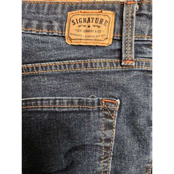 Levi Strauss Signature Womens At Waist Bootcut Jeans Blue Denim Classic Fit- 10 - Picture 7 of 7